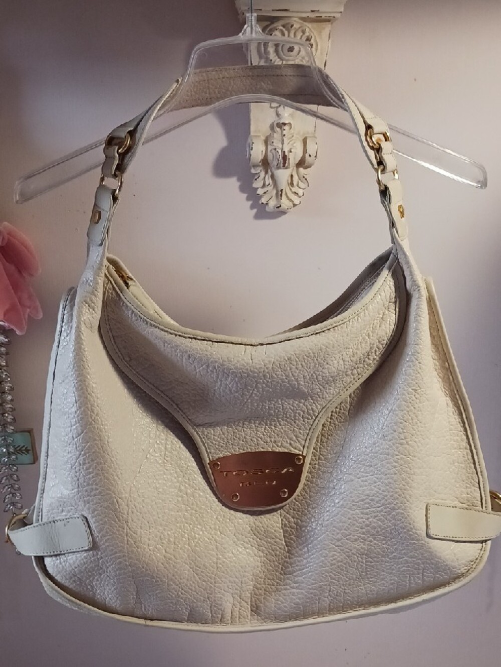 Gorgeous! ⚜️TOSCA BLU ⚜️Genuine Italian Leather Shoulder Bag Vtg.⚜️